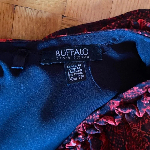 BUFFALO red snakeskin ruffle dress - Picture 5 of 8